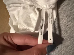 Anthropologie Wide Neck White Long Sleeve thumbnail 3