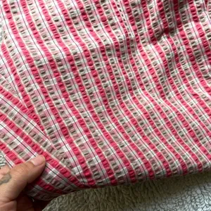 Vintage pink and brown plaid Highwaisted pull on pants thumbnail 6