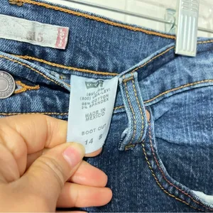 Levi’s 515 Bootcut Jeans Women’s Size 14 Medium Wash Mid Rise Denim thumbnail 6