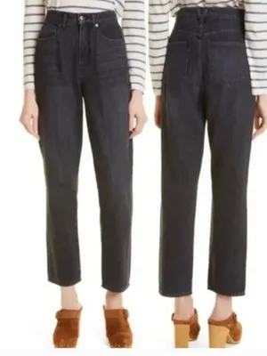 Veronica Beard Blake Classic Straight High Rise Washed Black 29 thumbnail 2