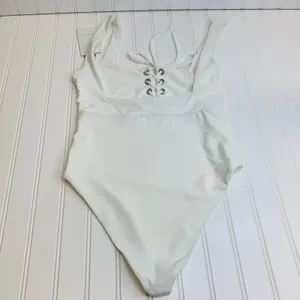 Lovetree White Lace Top 1 Pc Swimsuit Sz Medium thumbnail 6