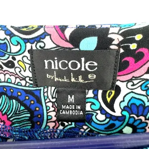 Nicole by‎ Nicole Miller size medium sleeveless shift dress mandala style print thumbnail 5