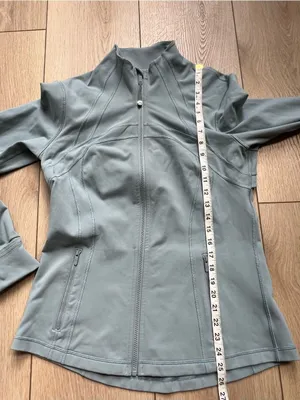 Lululemon Define Jacket in Hazy Jade Full Zip Size 12 Light Blue Green Active thumbnail 12