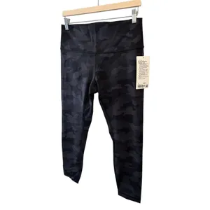 Lululemon wunder under High Rise Tight 25"Lux 12 NWT Camo Deep Coal Multi thumbnail 7