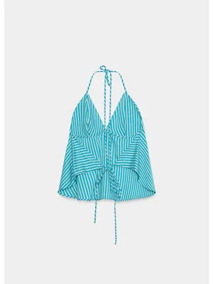 ZARA Striped Open Back Top thumbnail 9