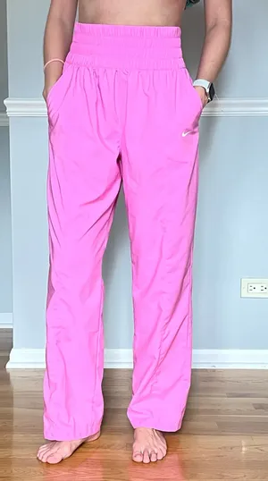 Nike Dri-FIT Pink Wide Leg Track Pants M thumbnail 1