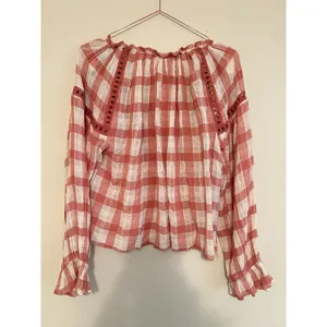 Free People Boho Fall‎ Plaid Honey Grove Top Size Small thumbnail 10