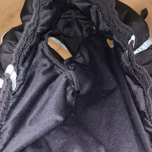 Nike Dri Fit black lined workout gym athletic shorts thumbnail 6