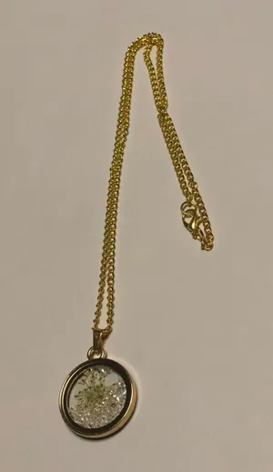 Press Flower Pendant Necklace Multi thumbnail 1