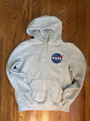 H&M Light Gray Heather NASA Hoodie Size Small thumbnail 1