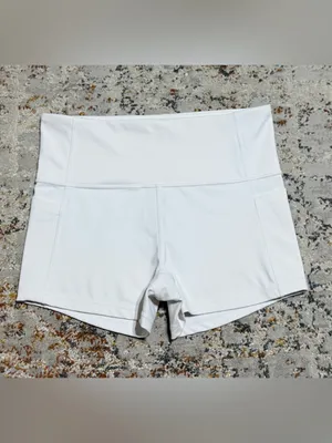 Athleta bike shorts size Small white thumbnail 3