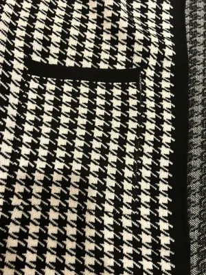 Golden Lillie Women's Long Hooded Cardigan Sweater Houndstooth Jacket M thumbnail 12