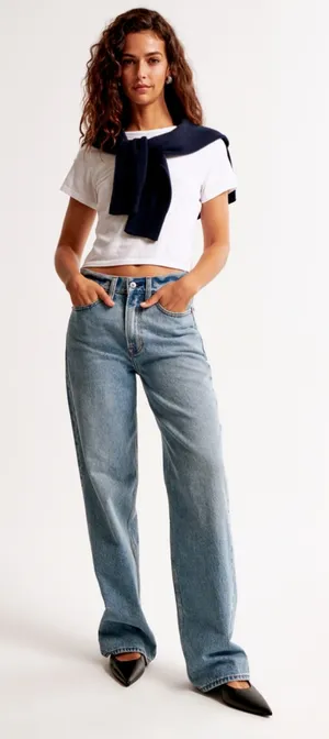 Abercrombie Jeans Mid-Rise Slouchy thumbnail 1