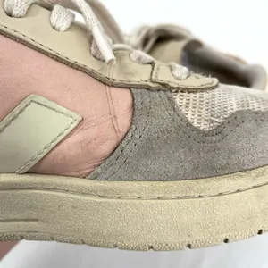Veja V-10 Multico Colorblock Sneaker Suede Leather Pastel Pink Blue Cream Size 8 thumbnail 16