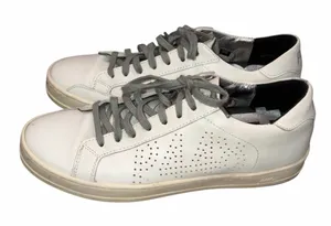 P448 John Distressed Leather Low Top Lace Up Sneakers Shoes 38 thumbnail 1