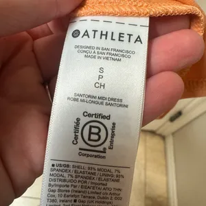 Athleta Women's Cactus Peach Sleeveless Santorini Midi Dress Size small thumbnail 7