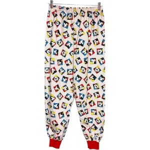 Mickey Unlimited Cotton Vintage 90s Pajama Lounge Set White Red Medium thumbnail 5