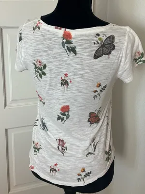 Lucky Brand Tee Shirt Flowers thumbnail 4