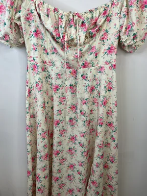 Floral Puff Sleeve Maxi Dress thumbnail 4