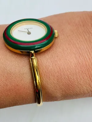 Gucci Gold Bangle Watch with beautiful bezels💛💙💚❤️💜🩵 thumbnail 14