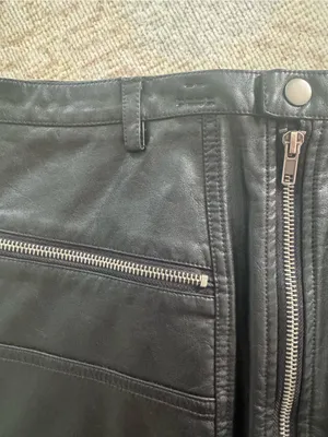 Altard State Black Faux Leather Zip-Front Mini Skirt thumbnail 3