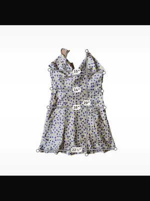 Zara Yellow Mini Dress with Purple Floral Print thumbnail 6