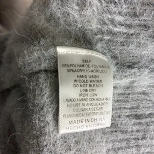 & Merci Gray Fuzzy Knit Cardigan Sweater‎ Women's Size L Cozy Soft Lounge thumbnail 5