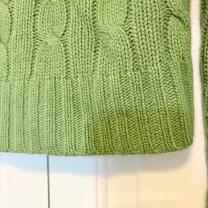 J.Crew Green Cable Knit Turtleneck Sweater Womens Long Sleeve Pullover Small thumbnail 6