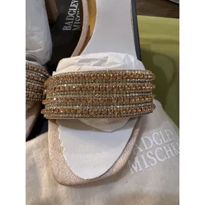 Badgley Mischka Becca rhinestone jeweled sandals size 6 Bridal Fairy thumbnail 6