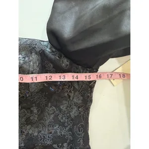 Eliza J Black Dress Sequin Lace Off Shoulder Puff Sleeve Size 4 Glam Cocktail thumbnail 12