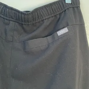Figs Technical Black Joggers with White Drawstring Medium short thumbnail 4