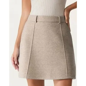 OGL Move CashSoft High Waisted A Line Mini Skirt Heather Oatmeal L NWT thumbnail 6