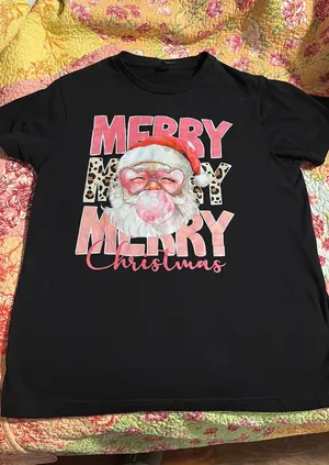 Christmas Tshirt Black thumbnail 1