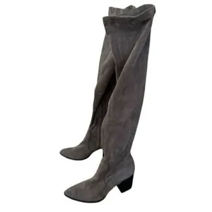 DOLCE VITA Tabbie Suede Over The Knee Gray Block Heel Boot Size 6 thumbnail 8