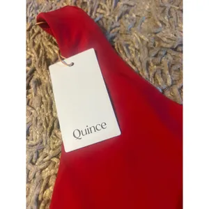 QUINCE Italian High Leg Bikini Bottom MINIMALIST Swimsuit Cherry Red Sz Large L thumbnail 6