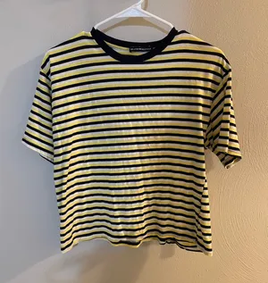 Brandy Melville Yellow Striped Shirt thumbnail 1