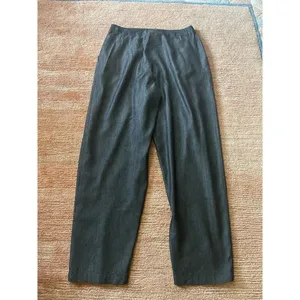 LIV Charcoal Gray Pleated Tapered Pants High Waist Cotton Blend NWT thumbnail 7