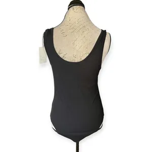 A New Day Womens Bodysuit Black Sz Large Ribbed Sleeveless Tank Top Fall Winter thumbnail 3