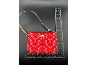 Coach Red Signature Wristlet Pouch thumbnail 7