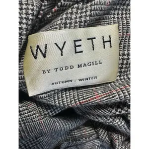 WYETH‎ Todd Magill Plaid Cropped Frayed Deconstructed Blazer Jacket Wool Silk Sm thumbnail 6
