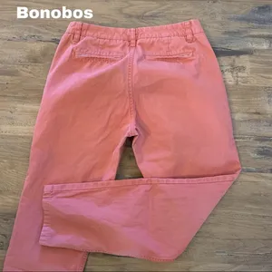 Bonobos Women's Casual Pants size 28 Cropped Chinos Coral Color thumbnail 2