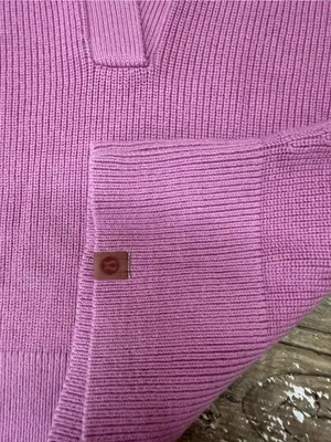 Lululemon Collared Merino Wool-Blend Sweater Dahlia Mauve SZ medium thumbnail 4
