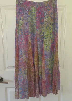 Norm Thompson Pull On Tie Dye Ombre Mix Floral Print Maxi Shirt thumbnail 4