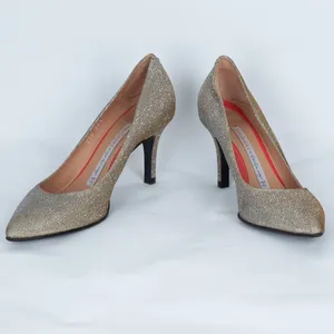 Toujours by Pas de‎ Rouge Metallic Gold Glitter Pumps Size 36.5 thumbnail 5