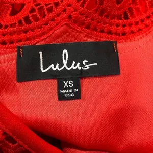 Lulus Appetite For Seduction Lace Crochet Dress Red Women’s XS thumbnail 3