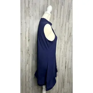 Women's Size Large Sleeveless Blue Ruffle Hem Knee Length Athletic Dress‎ thumbnail 2