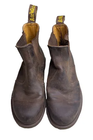 Dr. Martens 2976 Crazy Horse Leather Chelsea Boots Brown Women’s Size 8 thumbnail 1