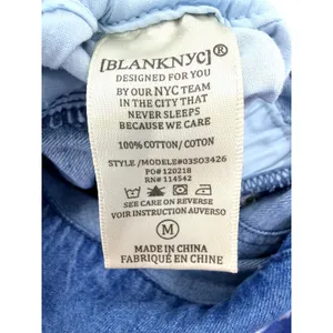 BLANKNYC Womens Blue Denim Sleeveless Boiler‎ Suit Jumpsuit Tie Waist Medium thumbnail 8