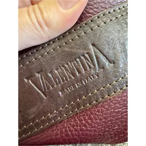 Valentina Italian Leather Burgundy Asymmetrical Crossbody Handbag Bag Purse Hobo thumbnail 13