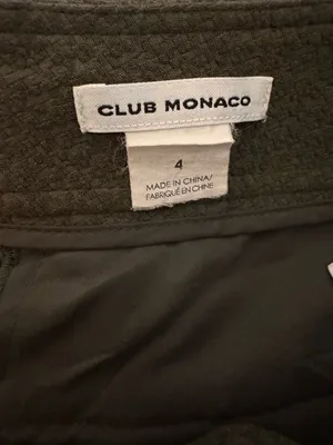 Club Monaco Olive Green Ruffle Hem Shorts Women's‎ 4 thumbnail 2